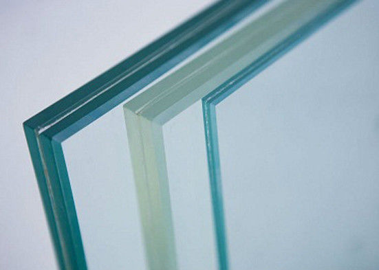 Clear Tempered Laminated Safety Glass 0.38PVB 3mm Cold / Heat Resistance